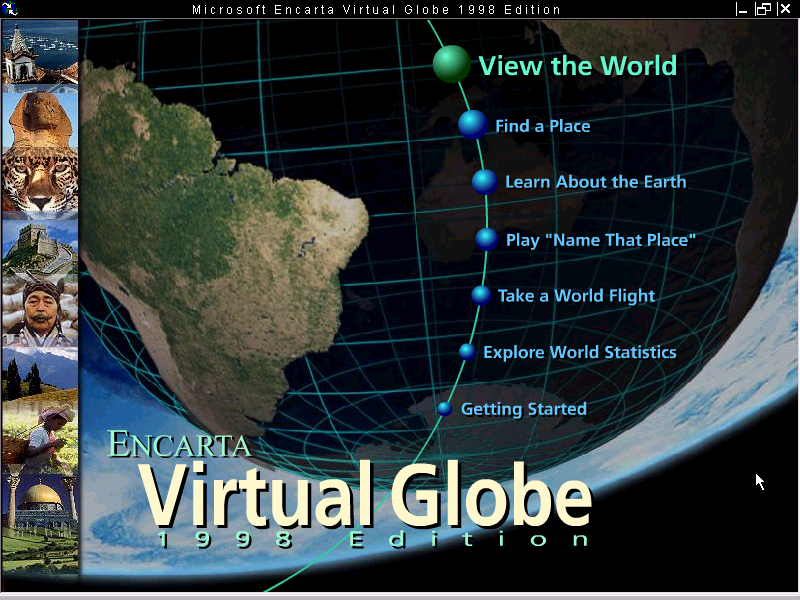 Microsoft Encarta Virtual Globe 1998 Edition - Splash